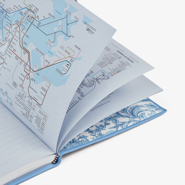 Smythson 【予約】2027 Soho Liberty Weekly Diary in Pastegrain NILE BLUE