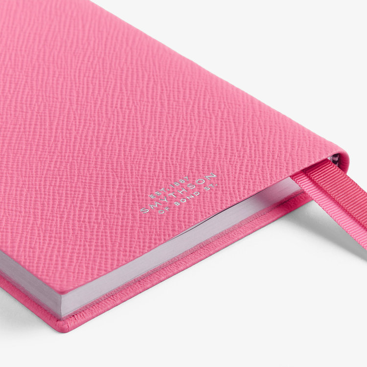 Smythson 2027 Chelsea Weekly Diary in Pastegrain FLAMINGO