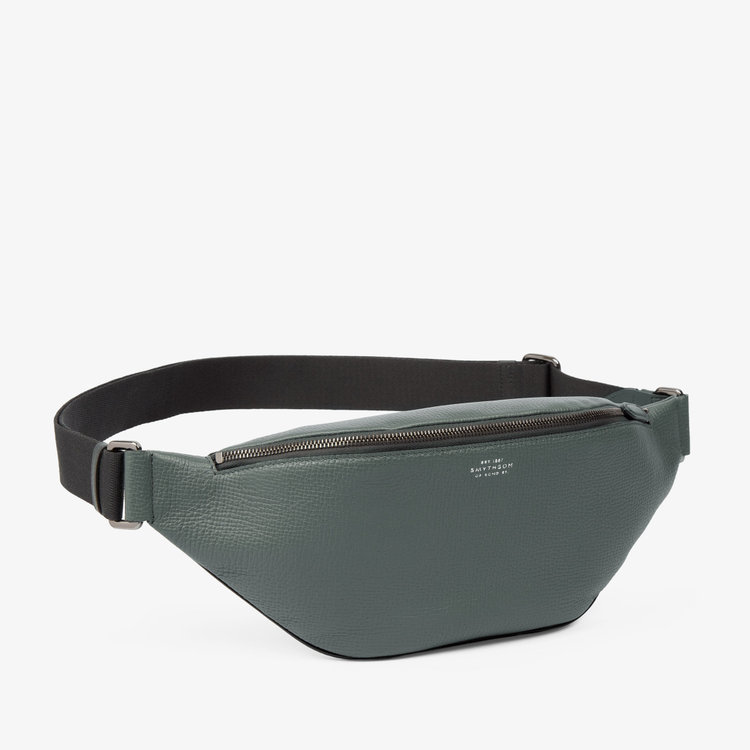 Smythson Sling Bag in Ludlow SLATE GREEN