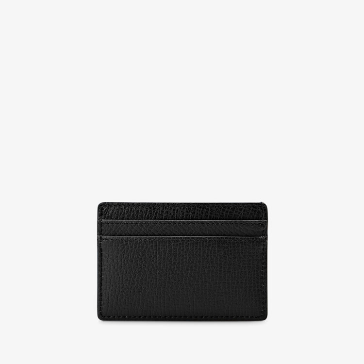 Smythson Ludlow Flat Card Holder BLACK
