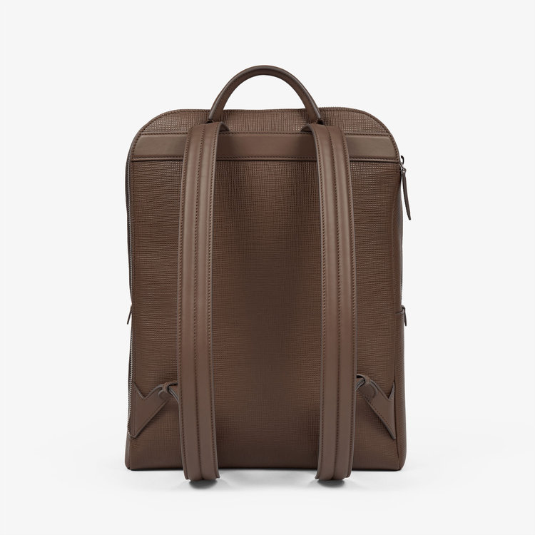 Smythson Panama Zip Around Backpack FAWN