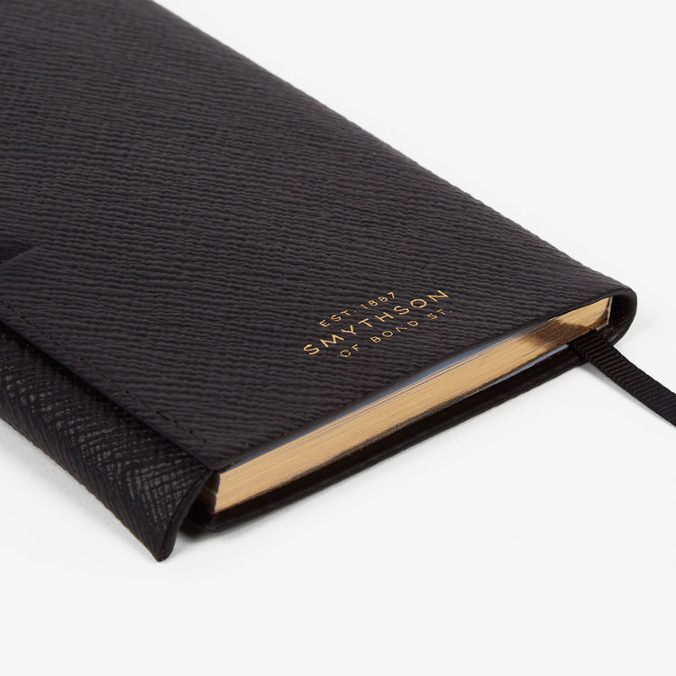 Smythson 【予約】2027 Panama Weekly Diary with Pencil in Pastegrain BLACK