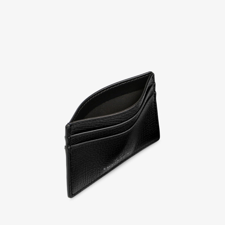Smythson Ludlow Flat Card Holder BLACK