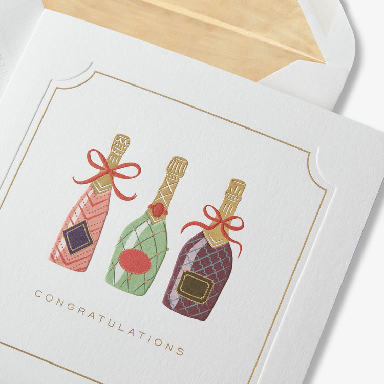 Congratulation Champagne Card