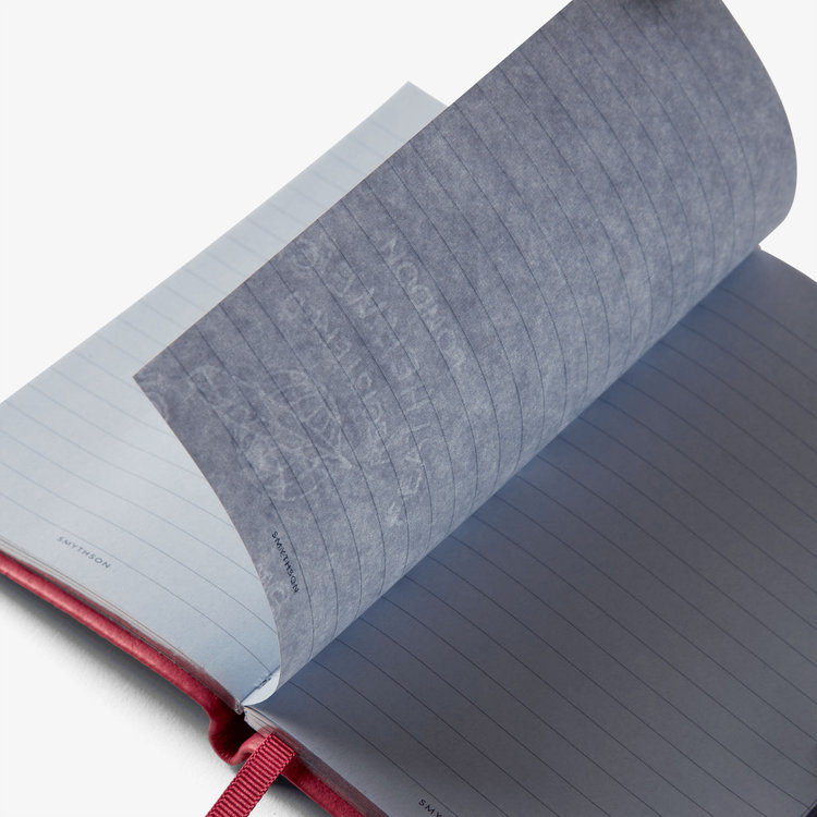 Smythson Out of Office Panama Notebook in Pastegrain RASPBERRY