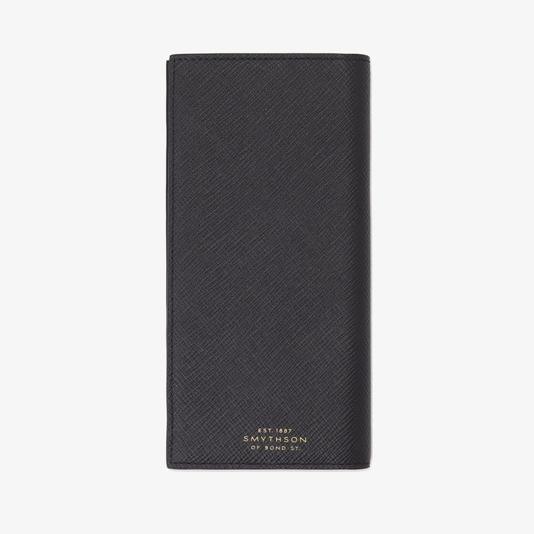 Smythson 【日本限定】Panama Slim Coat Wallet With Coin Purse NAVY
