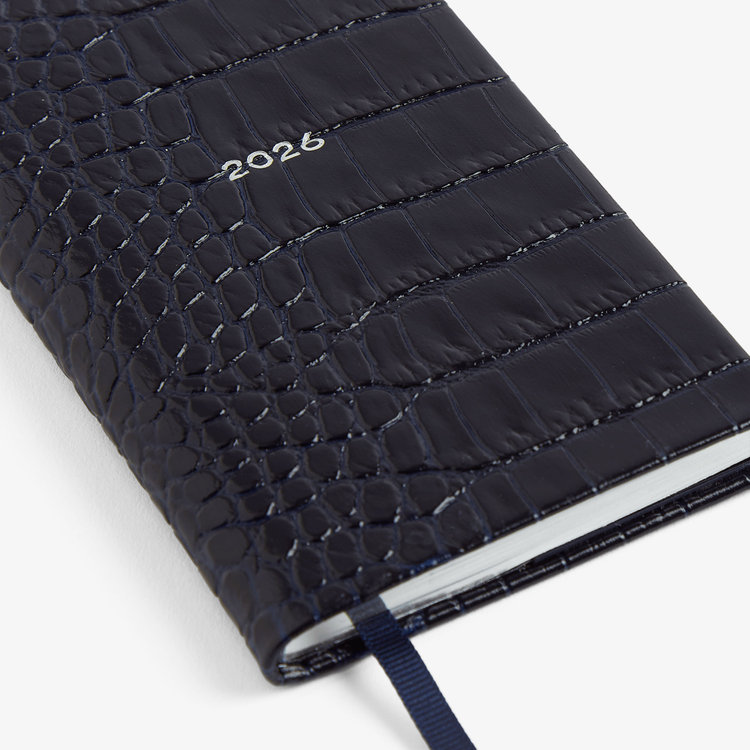 Smythson Mara 2026 Panama Weekly Diary  NAVY