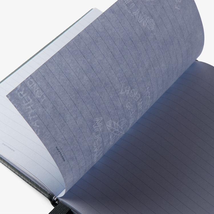 Smythson Pastegrain Chelsea Notebook SLATE GREEN