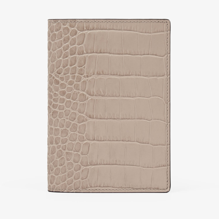 Smythson Mara Passport Cover SANDSTONE