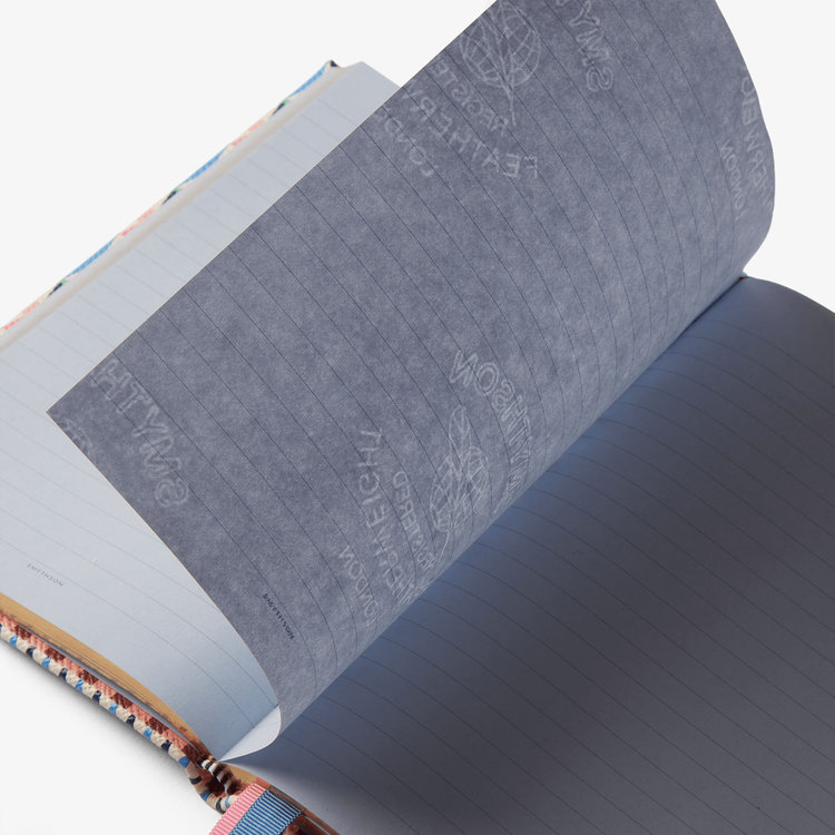 Smythson Soho Notebook in Panama Harlequin FLAMINGO