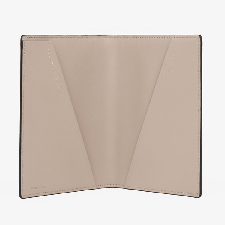 Smythson Mara Passport Cover SANDSTONE