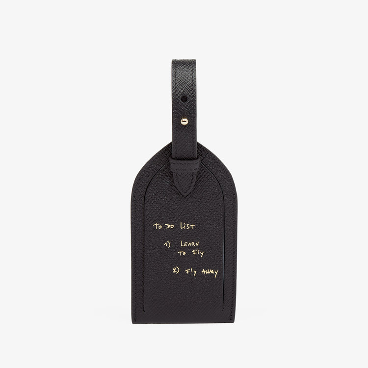 Smythson Smythson x Thomas Lélu Panama Luggage Tag BLACK