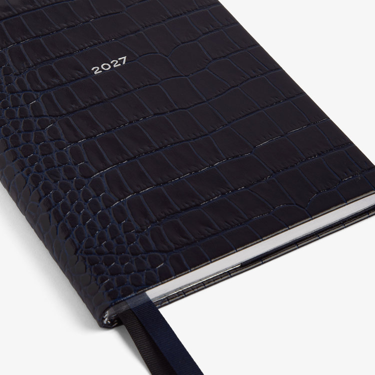 Smythson 【予約】2027 Soho Weekly Diary in Mara NAVY