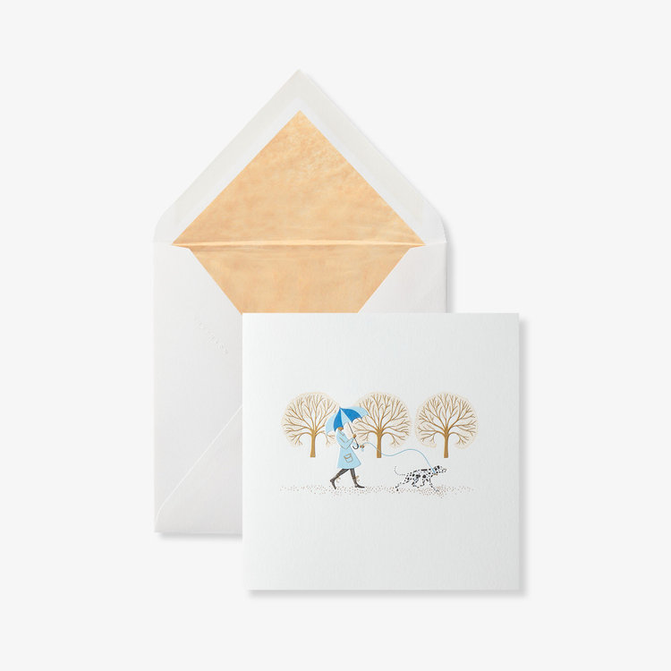 Smythson Dog on Lead 1CE WHITE WOVE