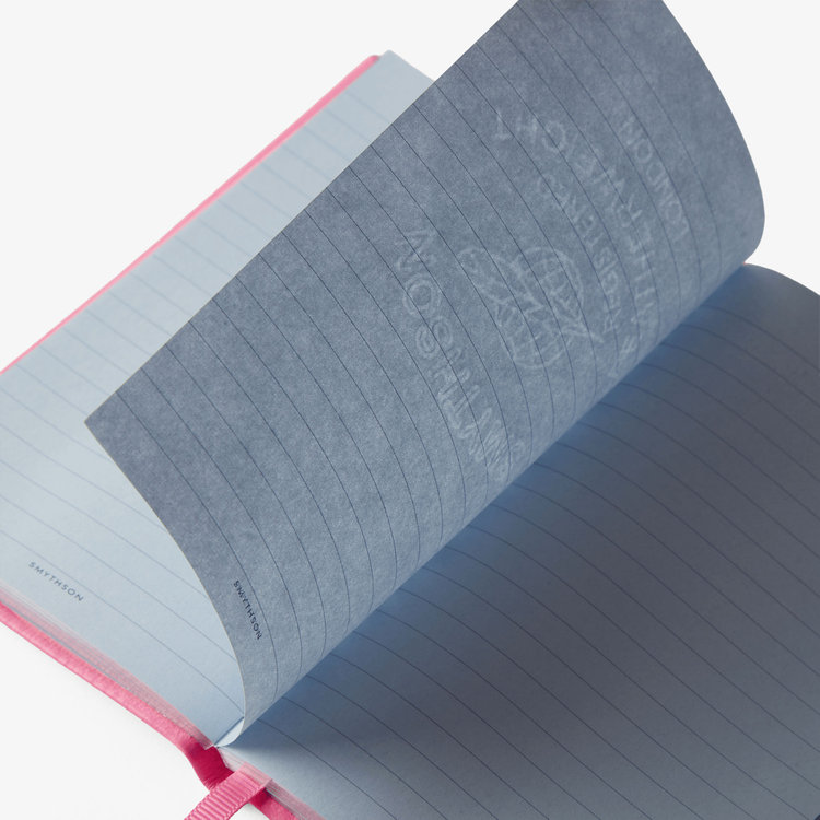 Smythson Pastegrain Panama Notebook XOXO FLAMINGO