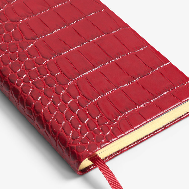 Smythson Mara Panama Notebook RED