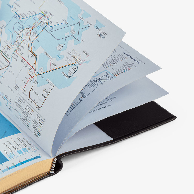 Smythson 2027 Soho Daily Diary in Pastegrain BLACK
