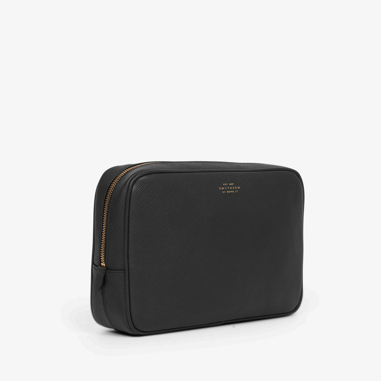 Smythson Panama Organiser Tech Pouch BLACK