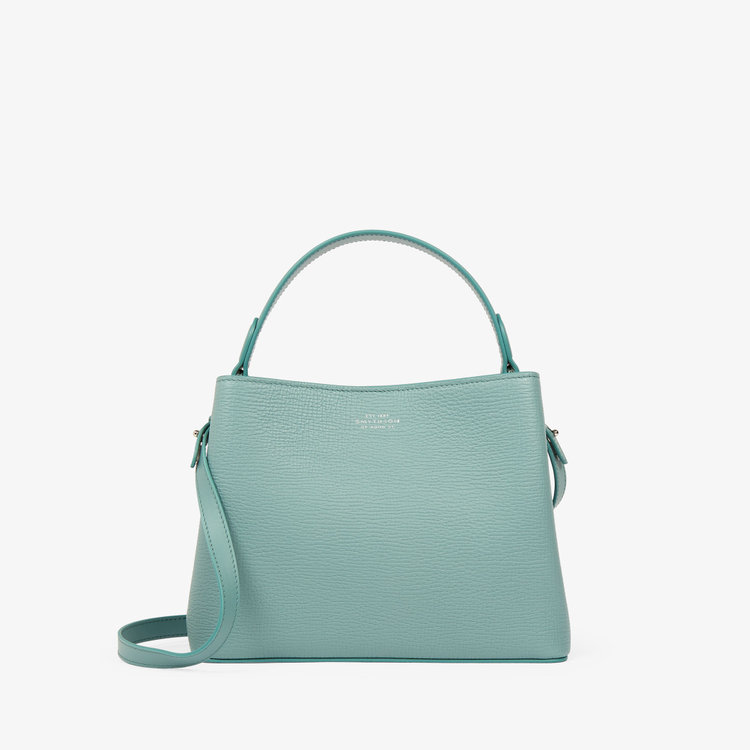 Smythson Ludlow Day Crossbody Bag MINERAL GREEN