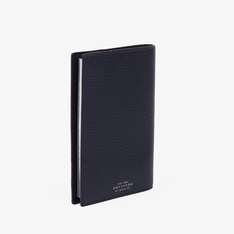 Smythson Ludlow Refillable Small Evergreen Notebook NAVY