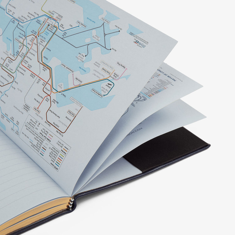 Smythson 【予約】2027 Soho Weekly Diary in Pastegrain NAVY