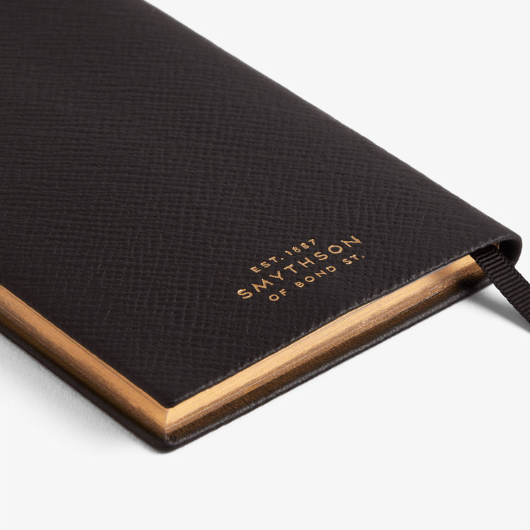Smythson 【予約】2027 Panama Weekly Diary in Pastegrain BLACK