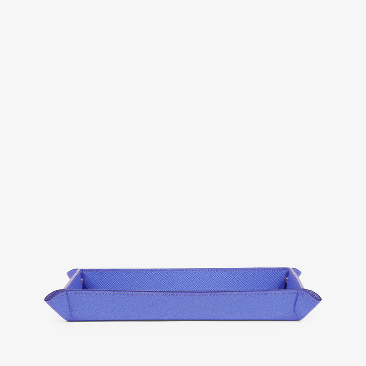 Smythson Panama Small Rect Trinket Tray ULTRA VIOLET