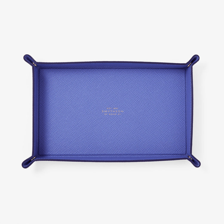 Smythson Panama Small Rect Trinket Tray ULTRA VIOLET