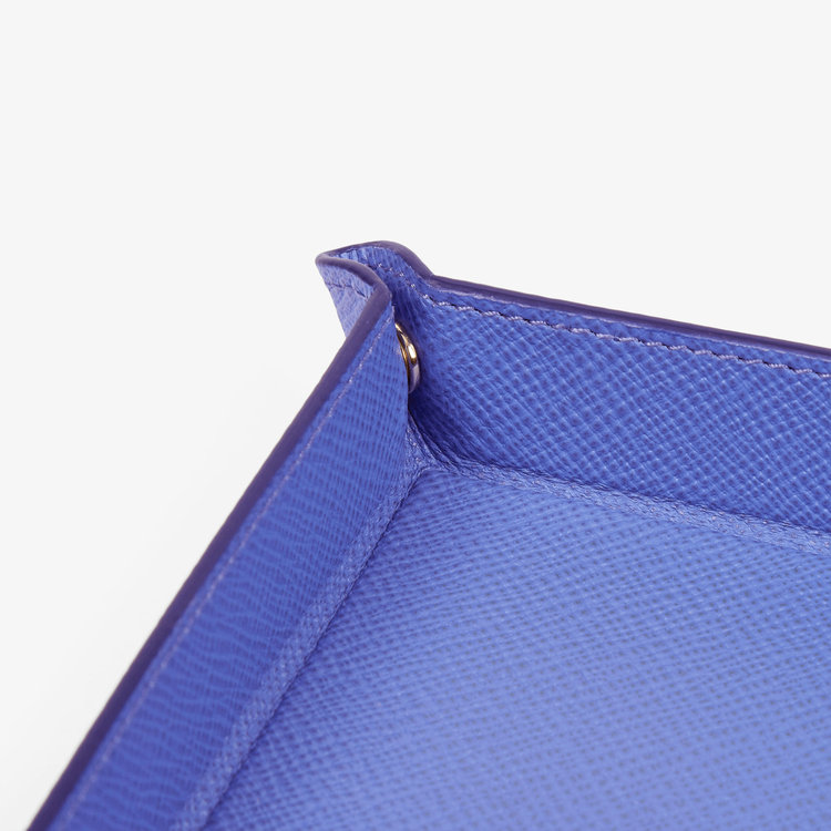 Smythson Panama Small Rect Trinket Tray ULTRA VIOLET