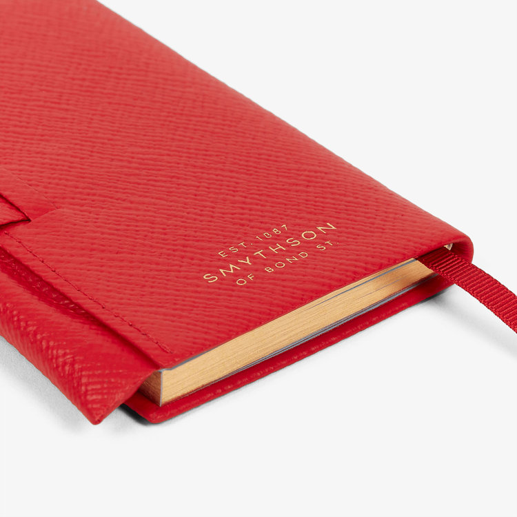 Smythson 【予約】2027 Wafer Weekly Diary with Pencil in Pastegrain SCARLET RED