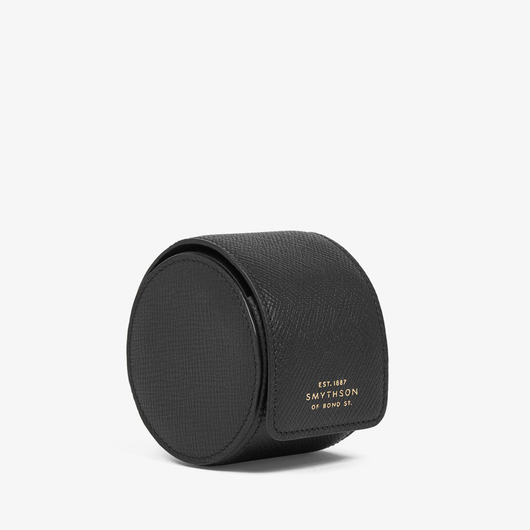 Smythson Panama Single Watch Roll BLACK