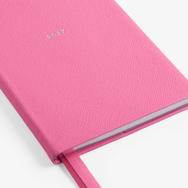 Smythson 【予約】2027 Soho Weekly Diary in Pastegrain FLAMINGO