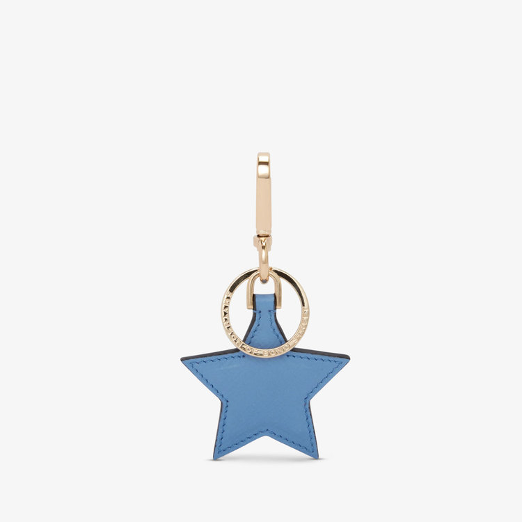 Smythson Panama Star Keyring NILE BLUE