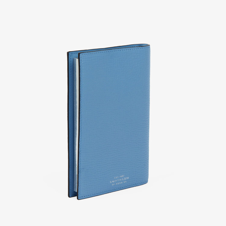 Smythson Ludlow Refillable Small Evergreen Notebook NILE BLUE