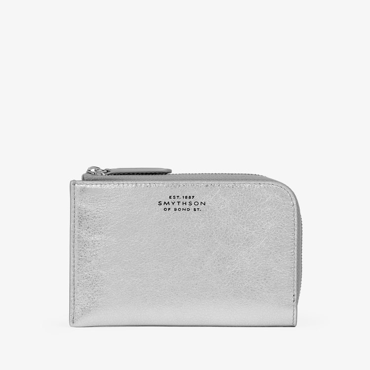 【ポイント10%還元】Small Flat Pouch in Metallic Leather