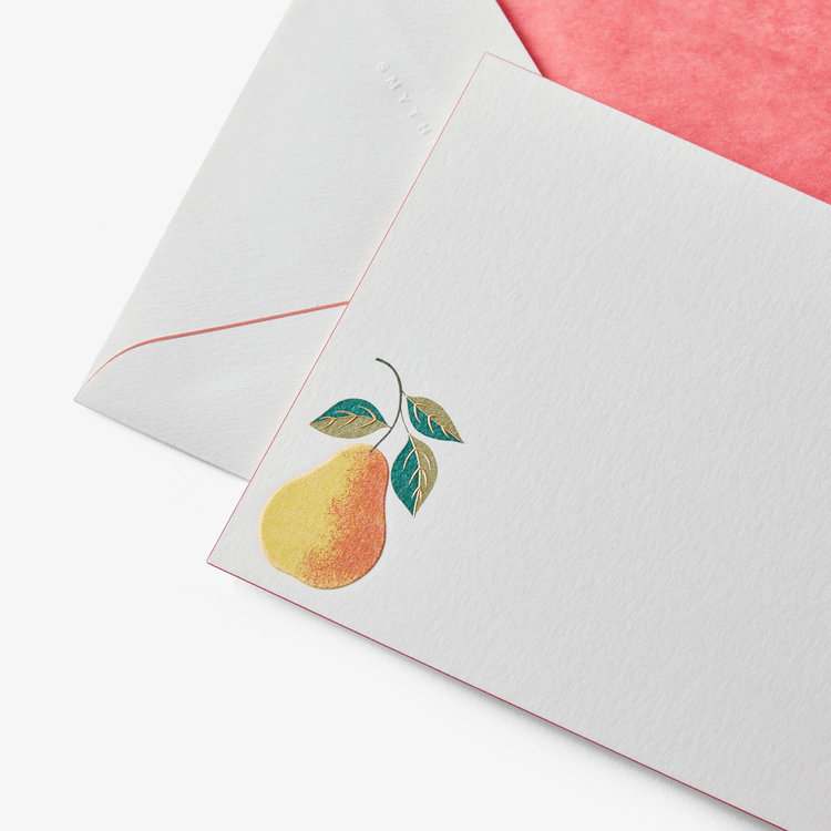 Fruits Pear Motif Correspondence Cards