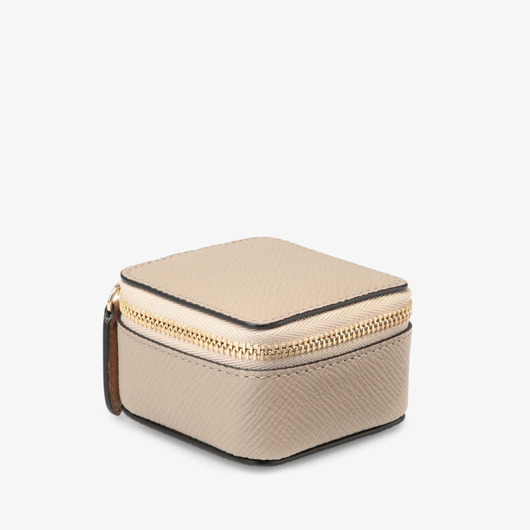 Smythson Panama Small Trinket Case SANDSTONE