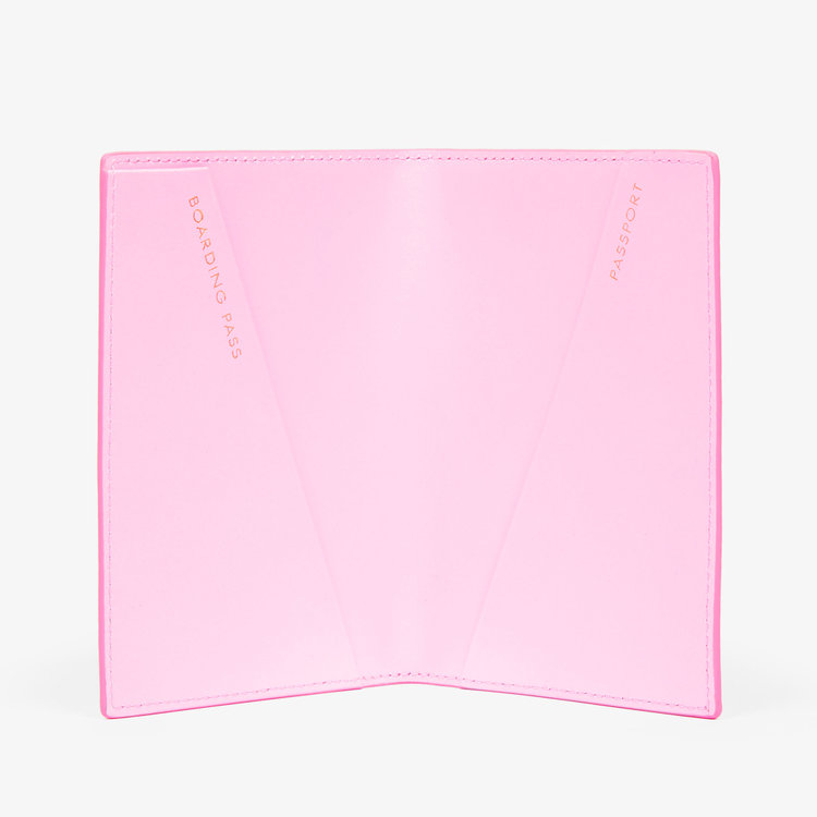 Smythson Panama Passport Cover PEARL PINK