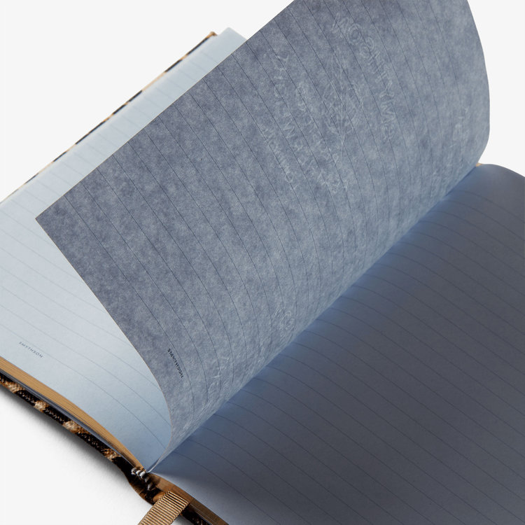 Smythson Panama Soho Leopard Notebook SAND