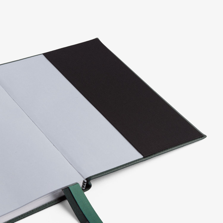 Smythson 2027 Soho Vertical Weekly Diary in Pastegrain SLATE GREEN