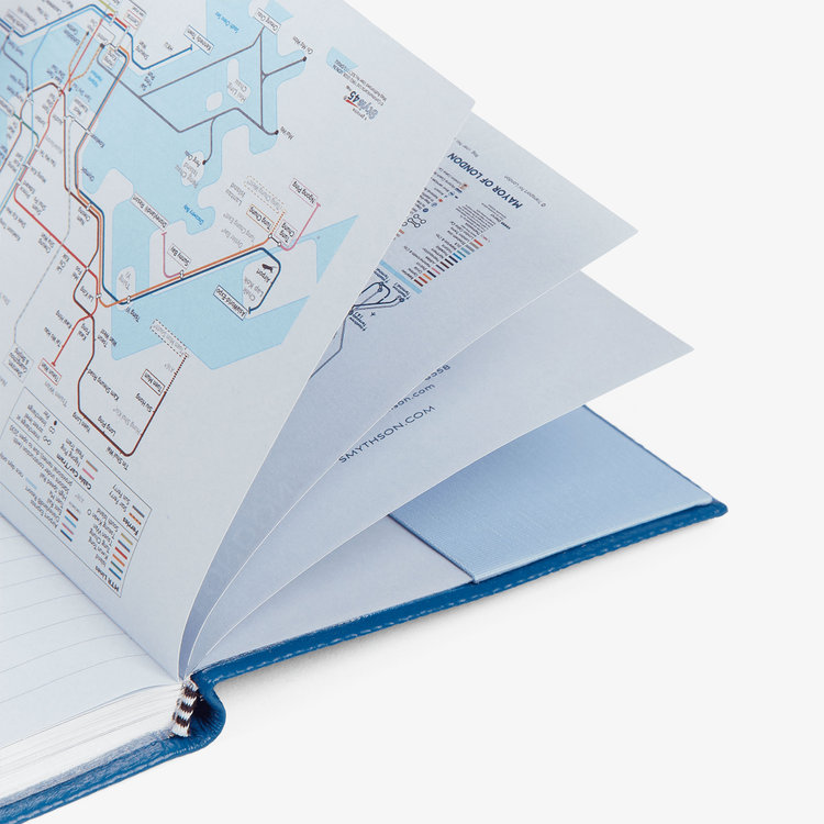 Smythson 2027 Chelsea Weekly Diary in Pastegrain CERULEAN