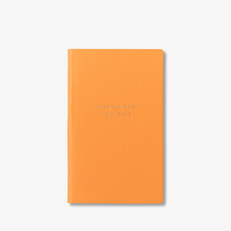 Smythson Inspirations and Ideas Panama Notebook in Pastegrain LIGHT ORANGE